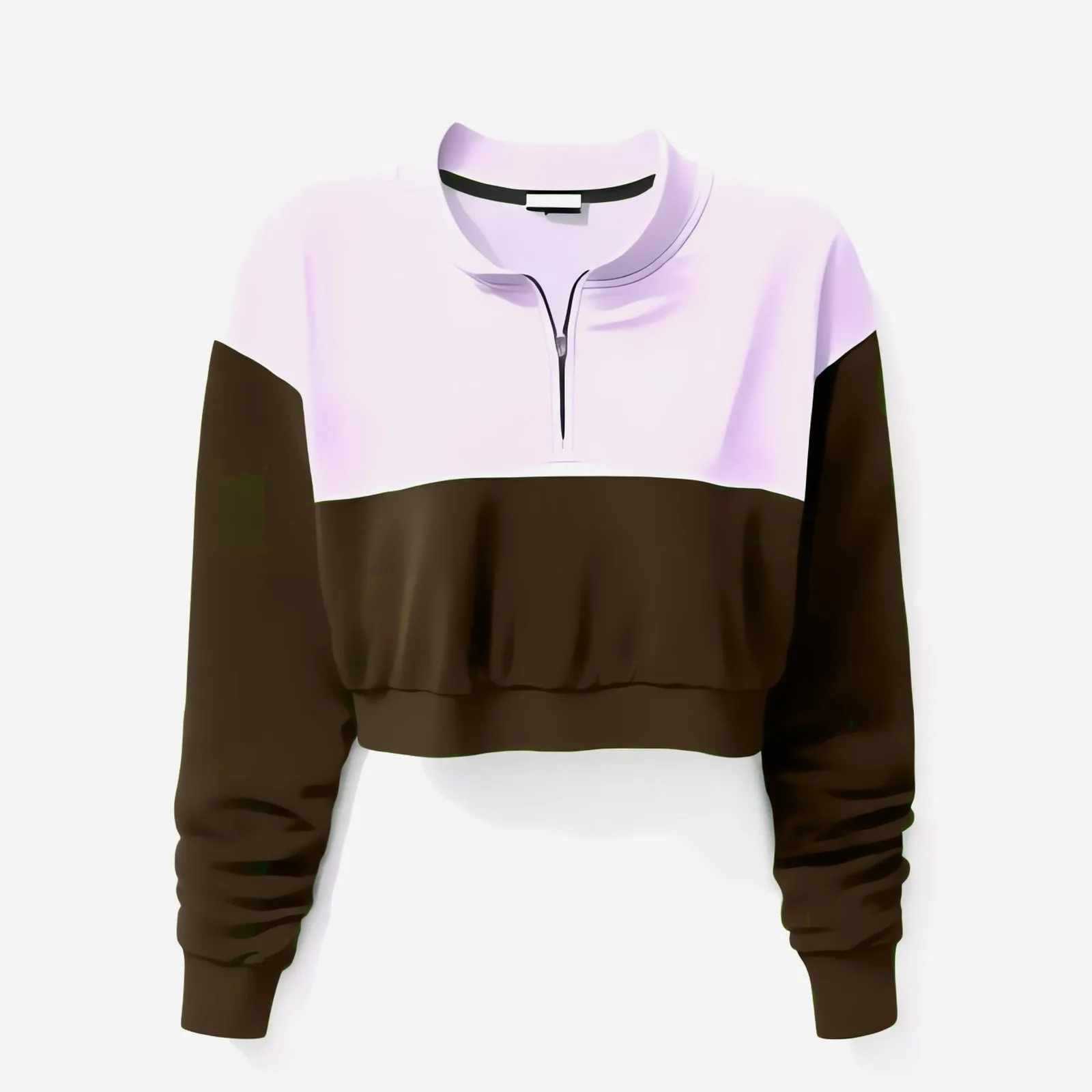 Half Zip, Olive, imaginea 2 din 5