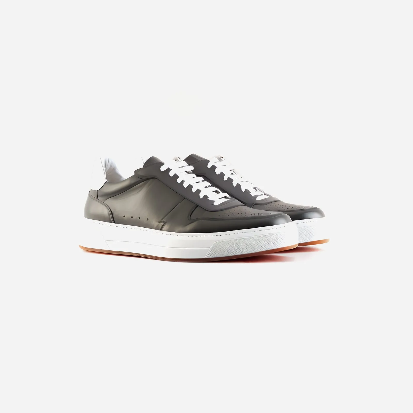 Gray Leather Sneakers, image 1 of 1
